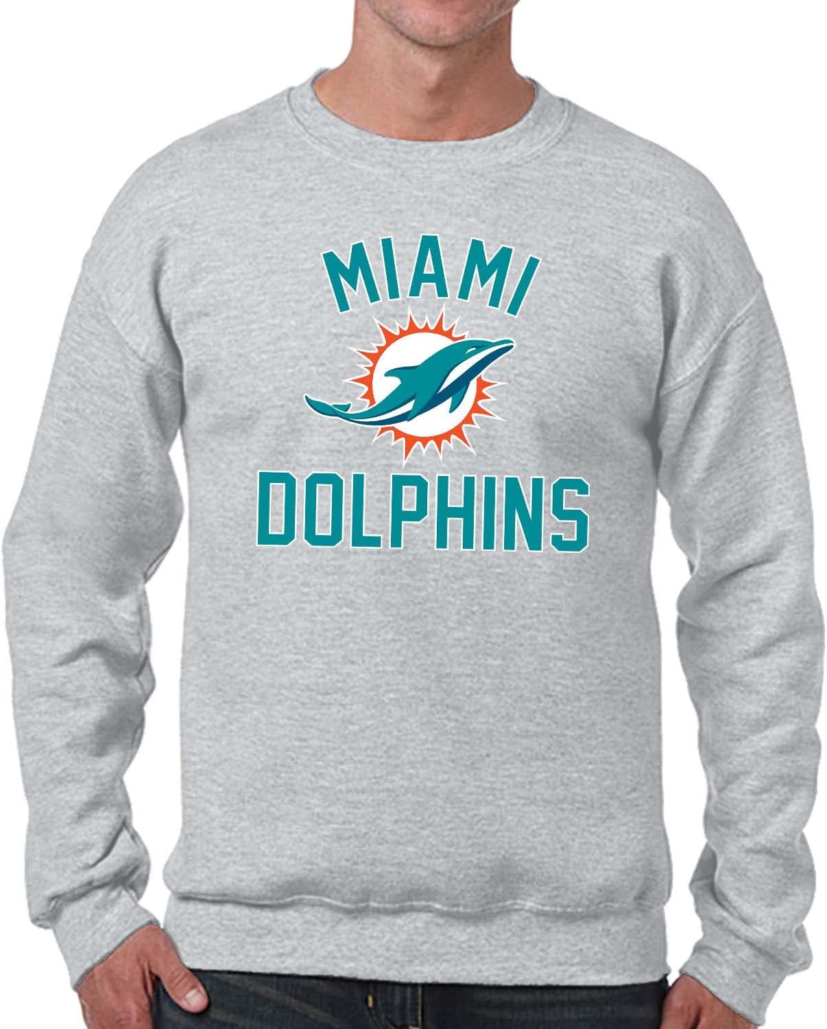 Miami Dolphins Adult Gameday Crewneck Sweatshirt for Fans