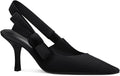 Womens Slingback Kitten Heels Knitted Pointed Toe Pumps - Comfortable