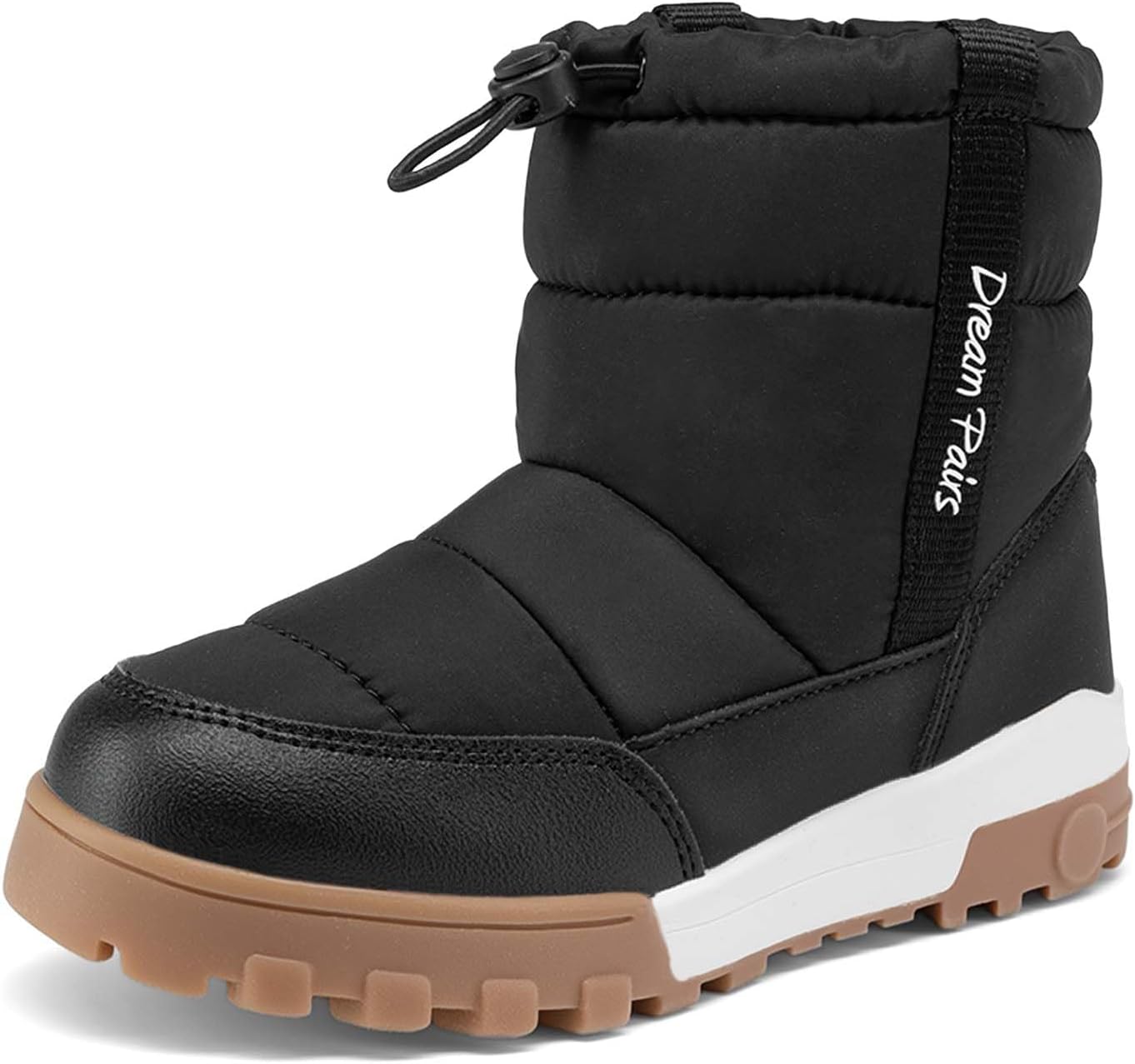 DREAM PAIRS Winter Snow Boots for Kids with Faux Fur Lining