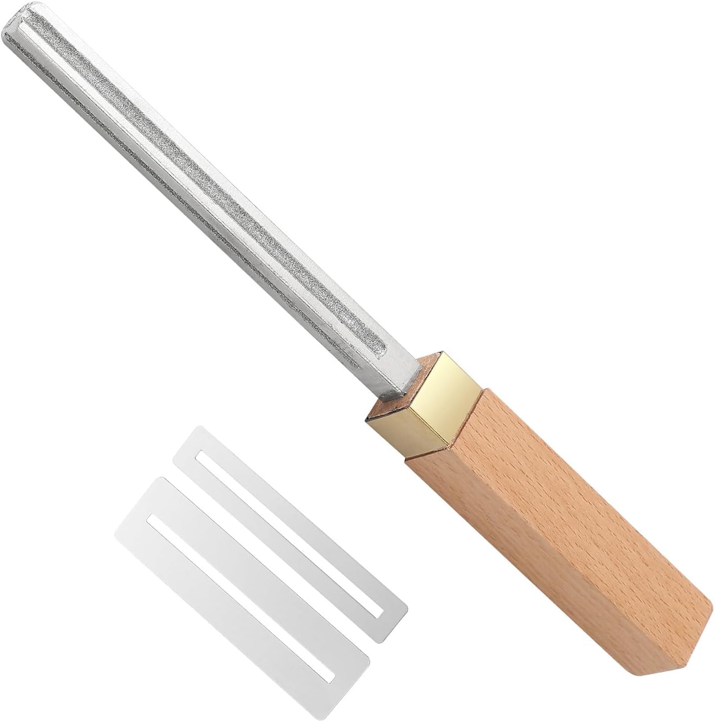 Precision Guitar Fret Repair Tool Set - 4 Size Edges & Wood Handle