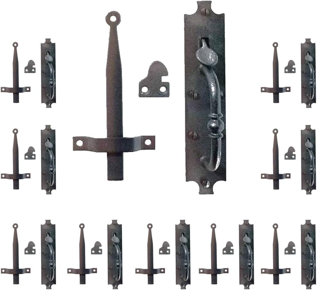 Durable Black Cast Iron Norfolk Door Latches for Elegant Gates