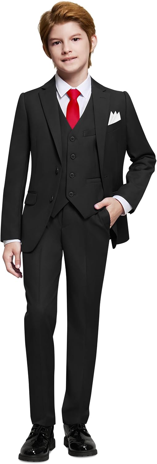 Marvelous World Boys' Slim Fit Suit Set for Formal Events