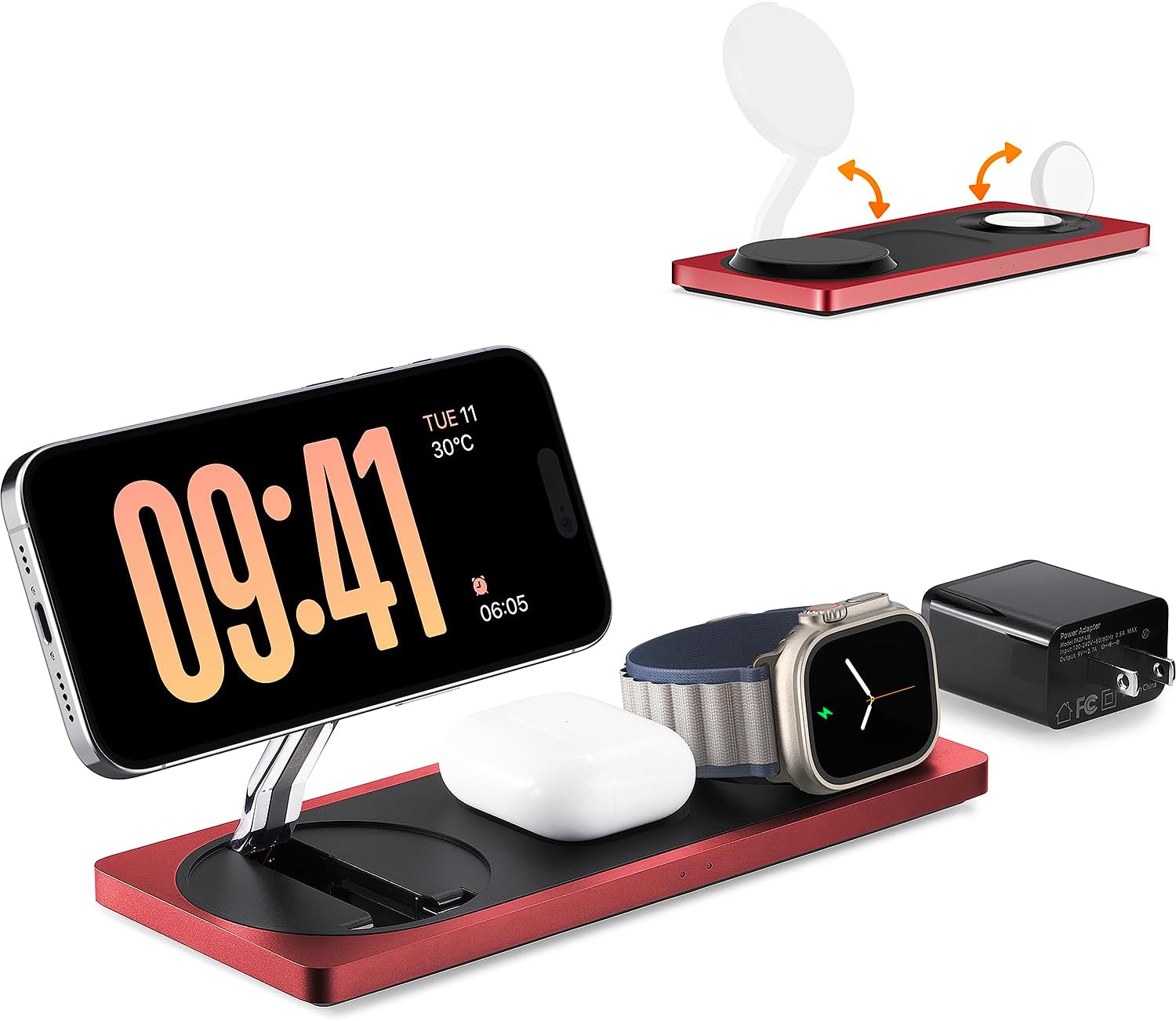 3-in-1 Charging Station for Apple Devices: Magsafe Charger Stand