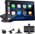 Wireless Carplay Screen with 4K Dash Cam and 1080p Backup Camera - 9in