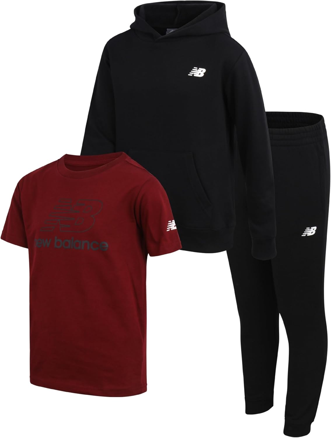 New Balance Boys Sweat Suit Set - 3 Piece Active Outfit