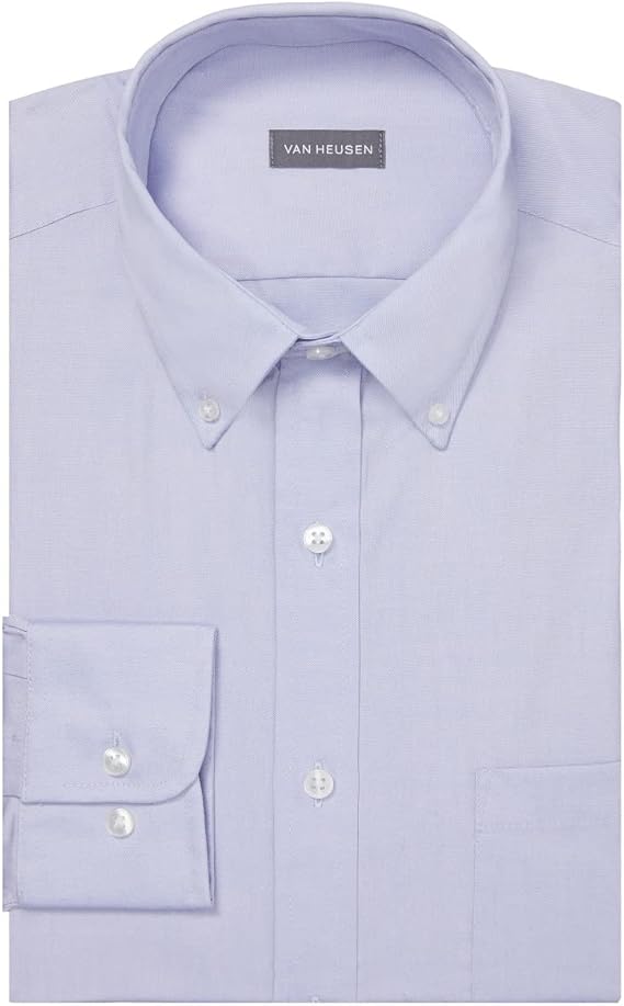 Van Heusen Men's Dress Shirt Regular Fit Pinpoint Solid Review
