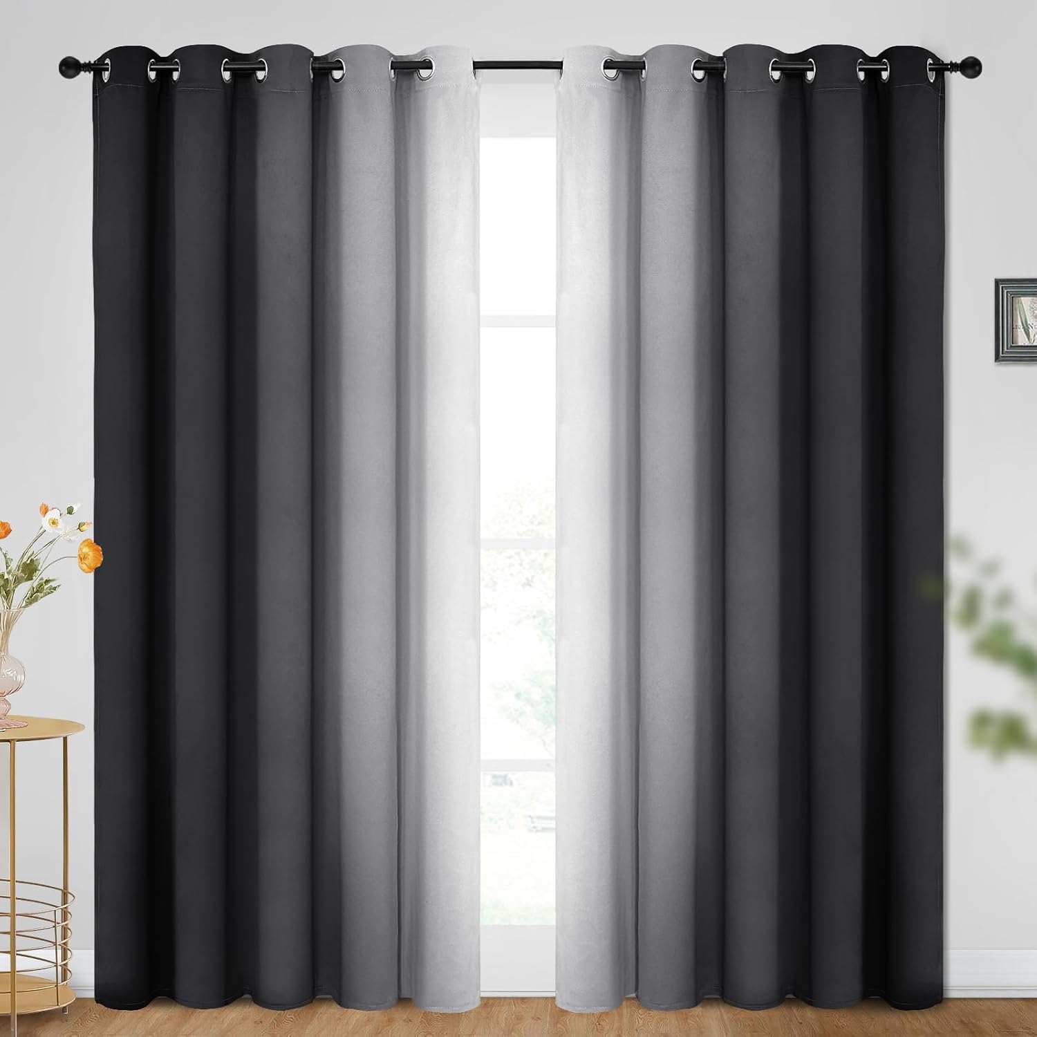Ombre Room Darkening Curtains for Bedroom and Living Room