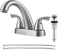 PARLOS 2-Handle Bathroom Sink Faucet Brushed Nickel - Durable Mixer