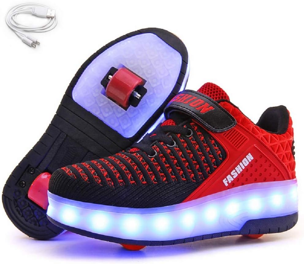 Ehauuo Unisex Roller Shoes for Kids with Sparkling Wheels