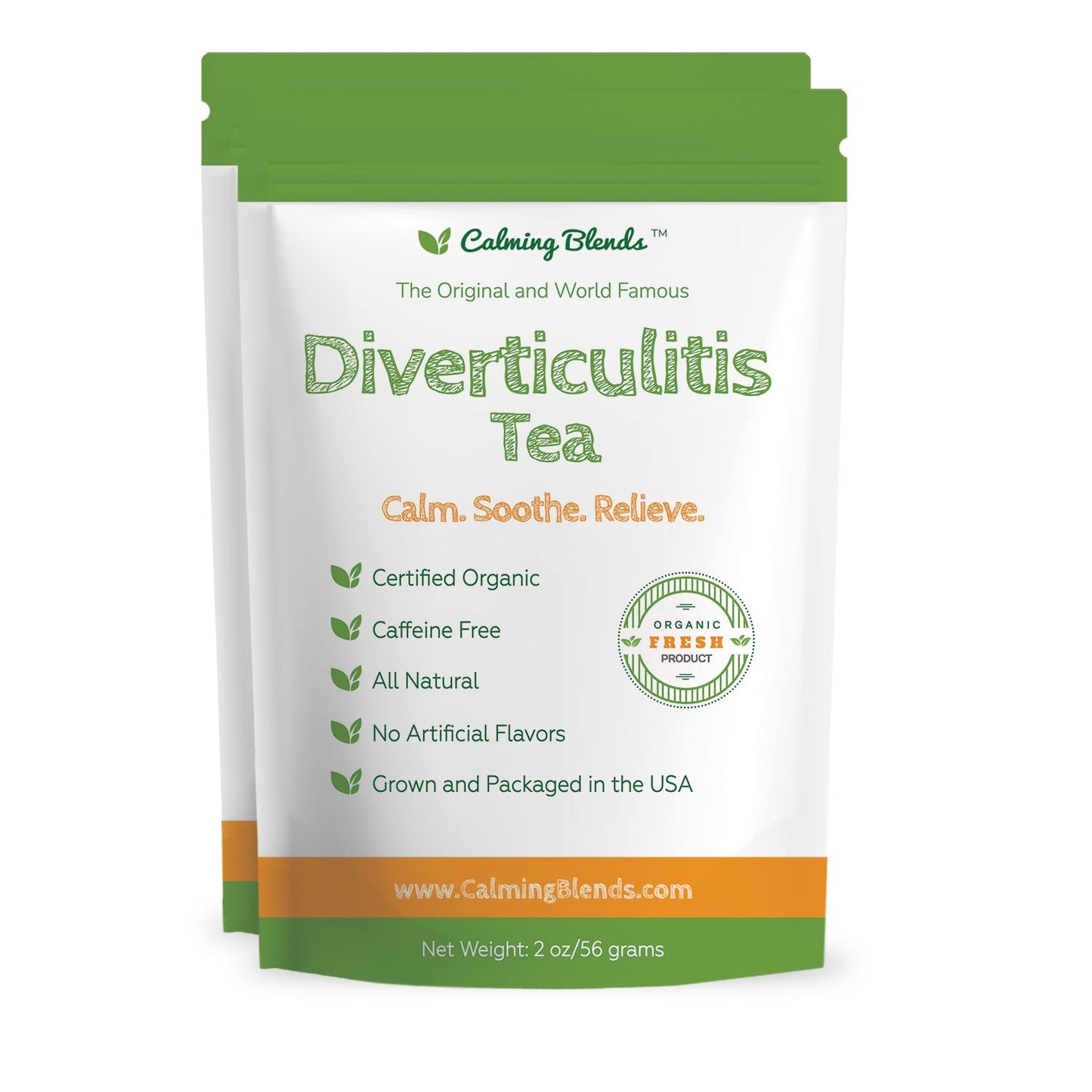 Calming Blends Diverticulitis Tea for Digestive Health 2 Pack