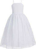 Elegant Criss Cross Chiffon Flower Girl Dress for Special Events