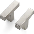 JOY DECOR 30 Pack 2 in Brushed Nickel Cabinet Knobs - Durable Square