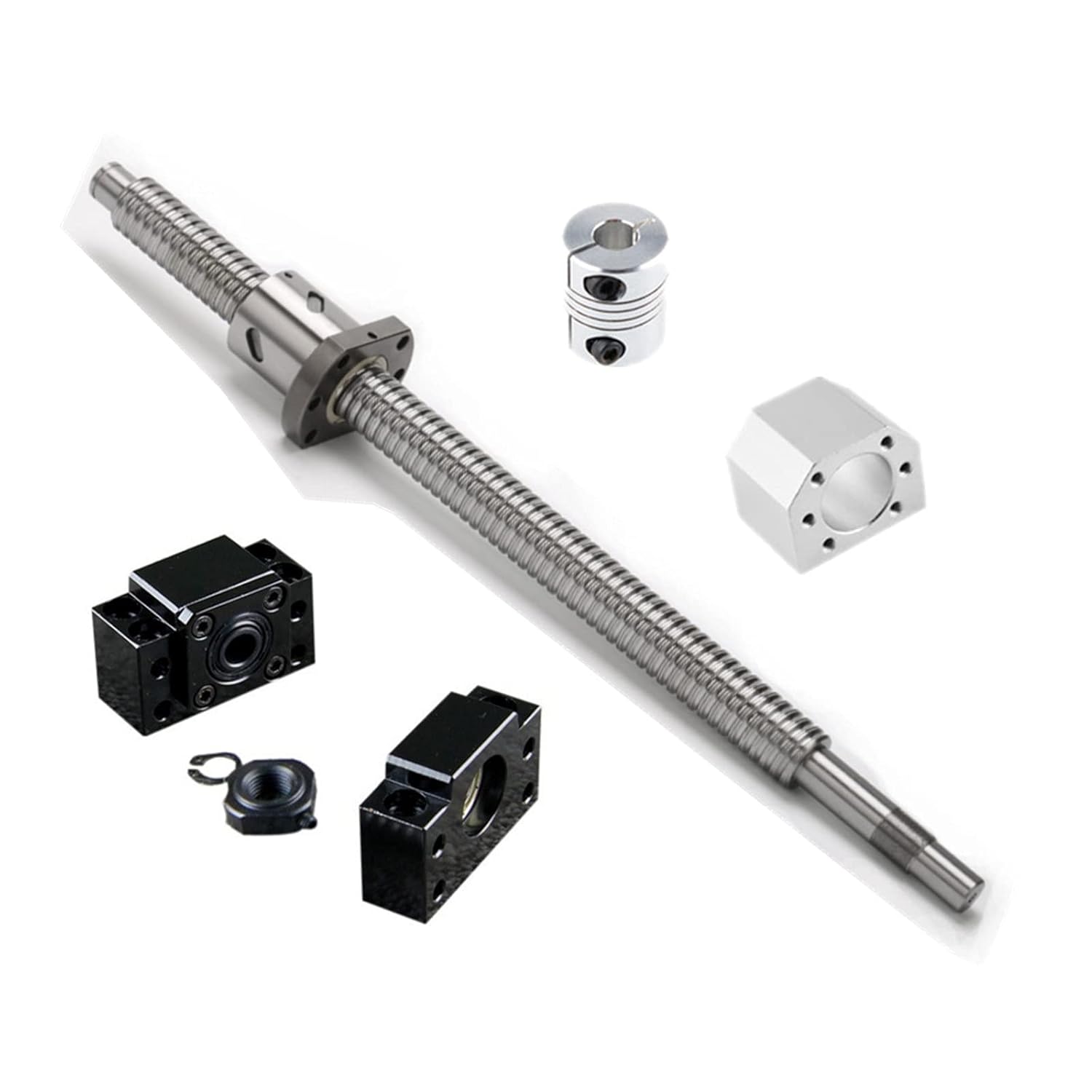 300mm Ball Screw SFU1605 with BK12 and BF12 Support for CNC