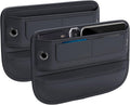 Universal Fit Premium Leather Car Seat Gap Filler Organizer