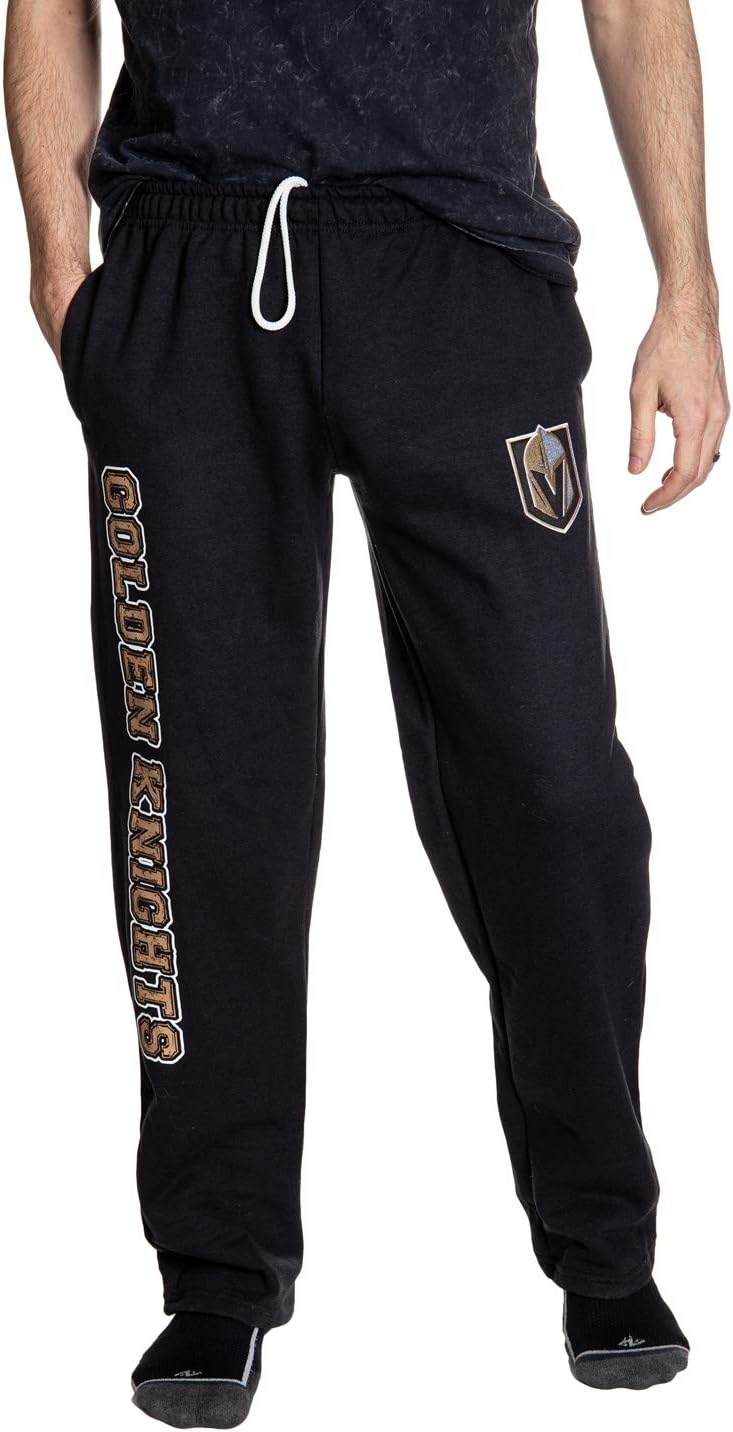 NHL Men's Premium Fleece Official Team Sweatpants for Comfort