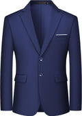 Mens Slim Fit Suit Jacket 2 Button Blazer - Tailored Slim Cut