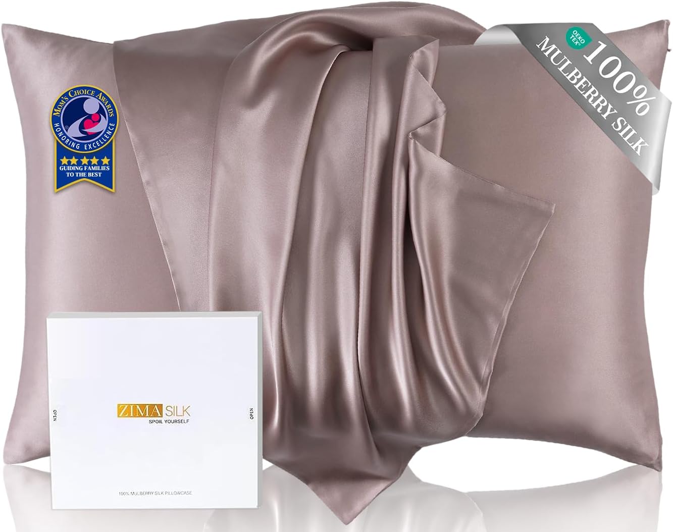 ZIMASILK 100% Mulberry Silk Pillowcase for Hair and Skin Care