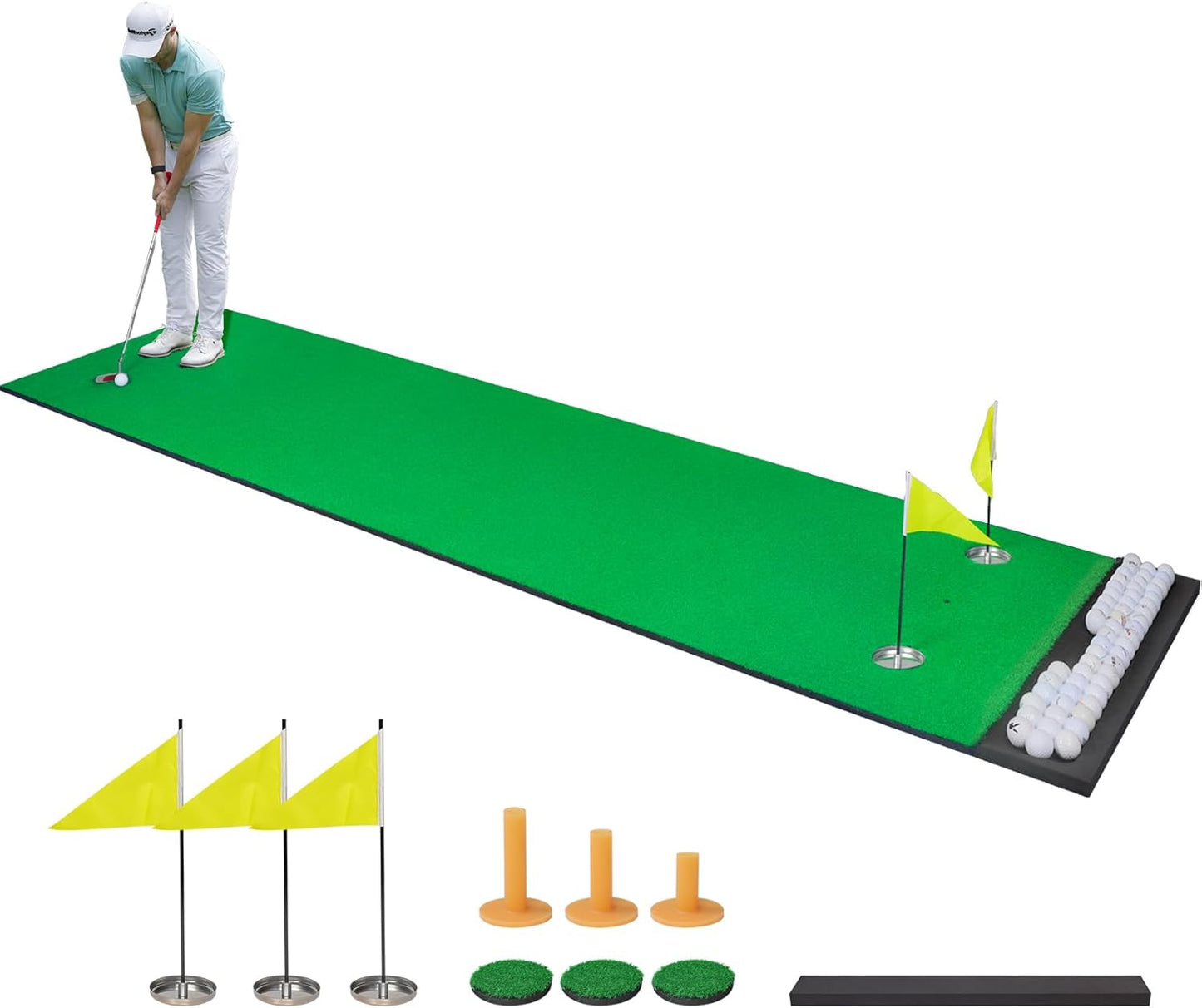 Pro Putting Mat with Ball Tray by Ponsonbay