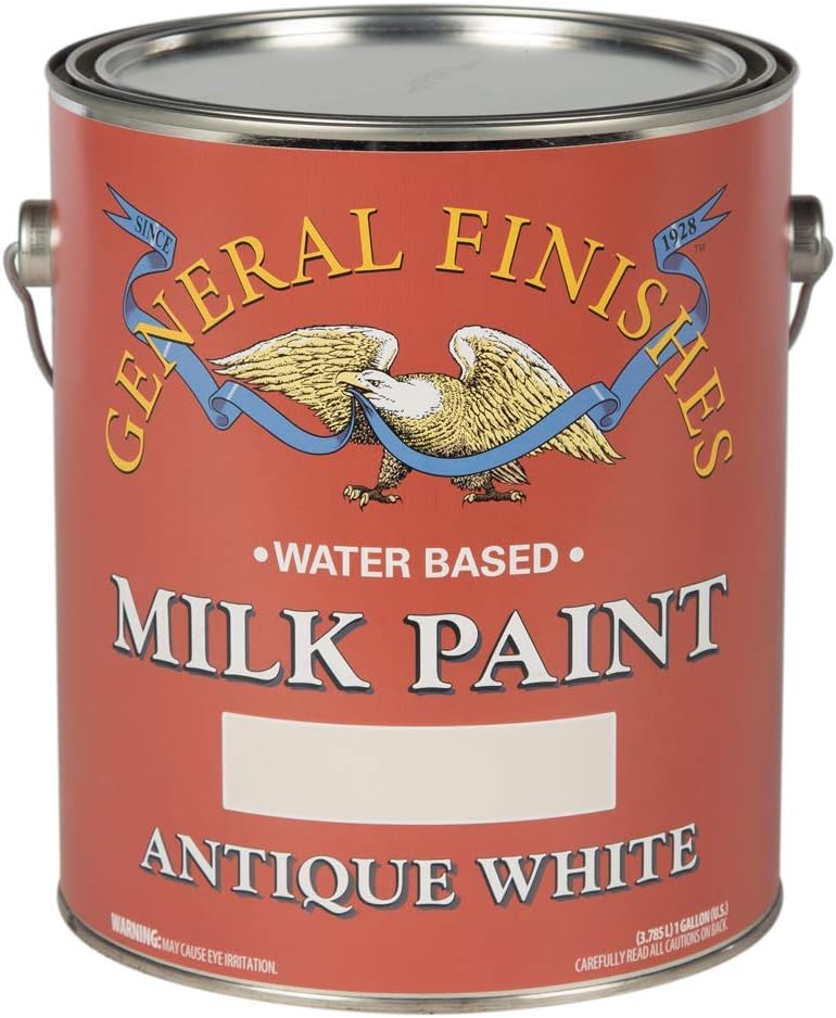 General Finishes Water Based Milk Paint in Antique White, 1 Gallon