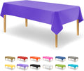 Purple Disposable Plastic Tablecloth for Rectangle Tables - Pack of 48