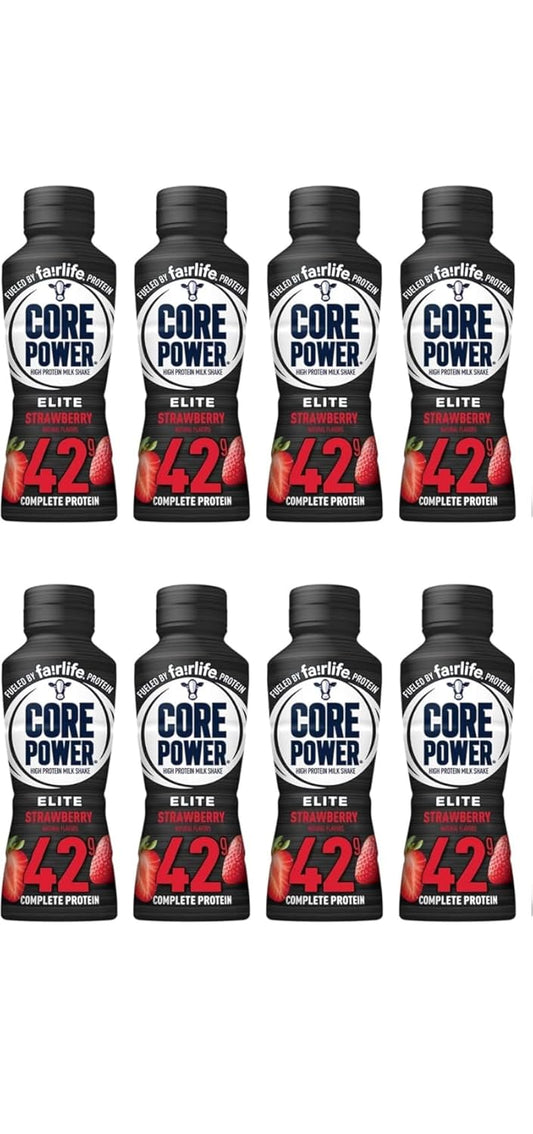 High-Protein Strawberry Milkshakes: 42g With Baxter Touch!
