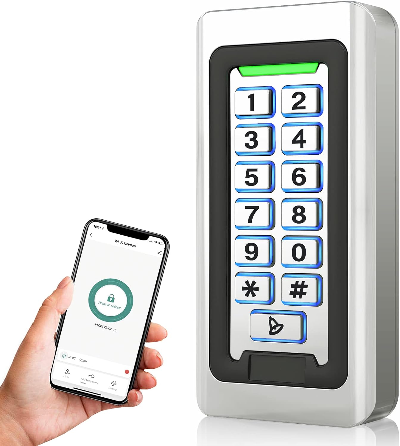 Wireless WiFi Access Control Keypad for Secure Entry Systems