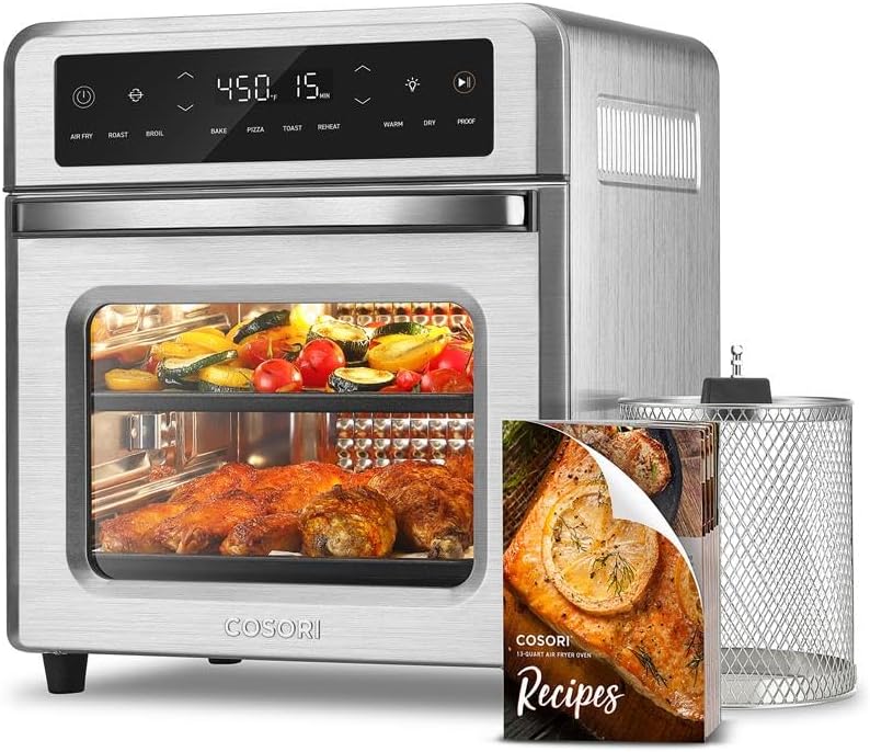 Compact 13Qt Air Fryer Oven Combo w/ Rotisserie & More!