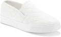 JENN ARDOR Womens Slip On Sneakers Perforated Quilted - Comfortable