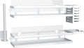 PUSDON Metal Wall Hanging Basket 2 Pack - Large White Guardrail Suit