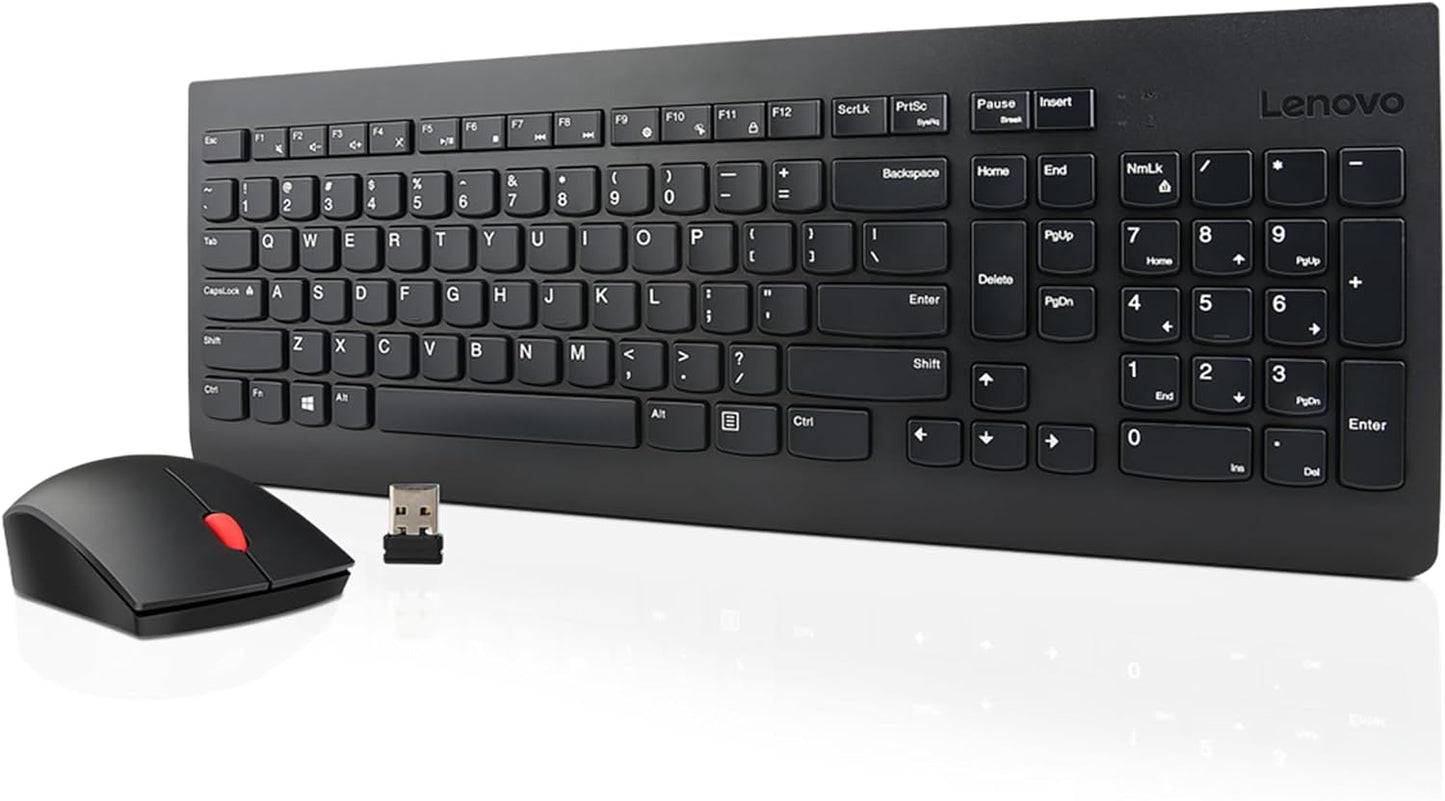 Lenovo 510 Wireless Keyboard & Mouse Combo - Island Key Design, Full Size, 2.4 GHz Nano USB - Ergonomic & Versatile!