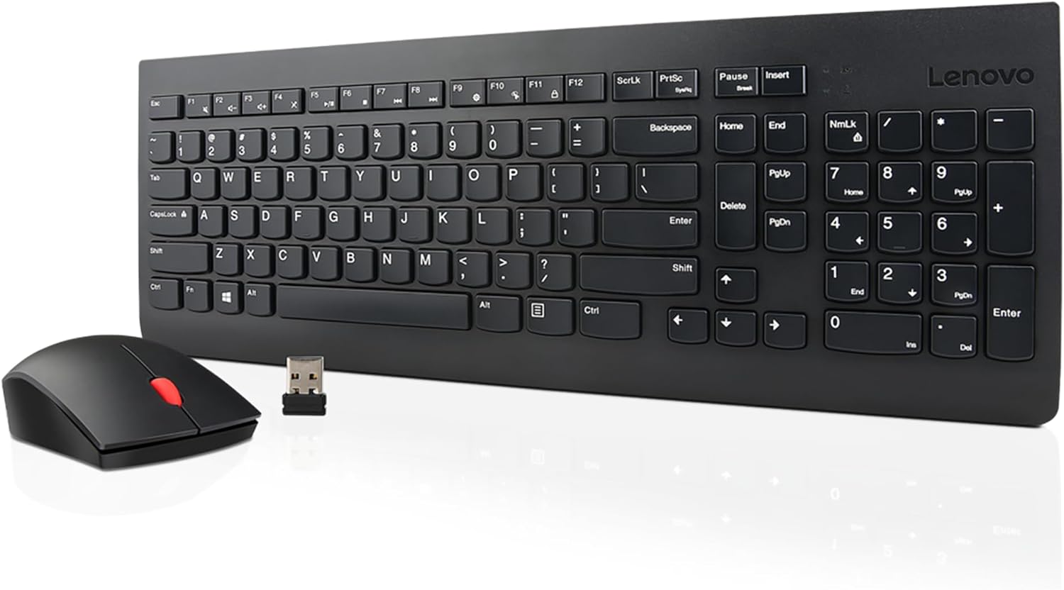 Lenovo 510 Wireless Keyboard & Mouse Combo - Island Key Design, Full Size, 2.4 GHz Nano USB - Ergonomic & Versatile!