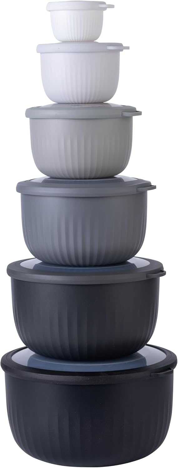 COOK WITH COLOR Prep Bowls Set - 12 Piece Mixing Bowl Set