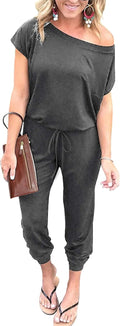 PRETTYGARDEN Jumpsuits for Women Off Shoulder Romper - Dressy Casual