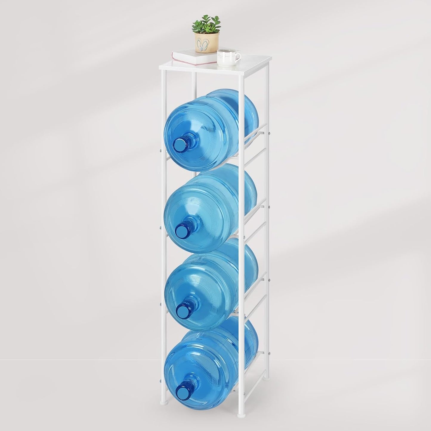 5 Gallon Water Jug Holder with Storage Shelf for Home Office