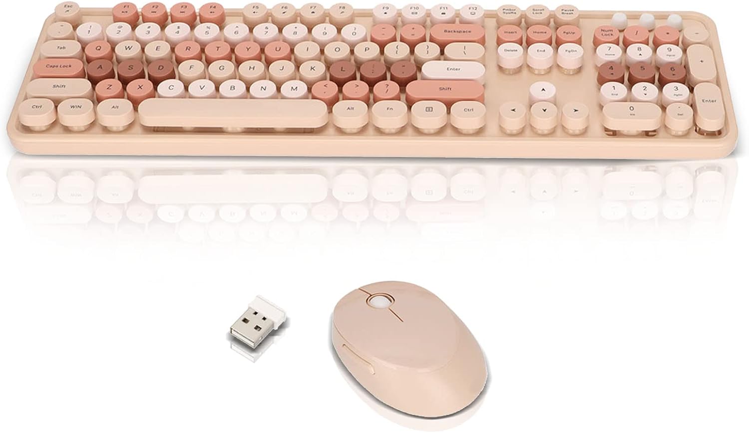 Wireless Keyboard and Mouse Combo for Cute Gaming and Office