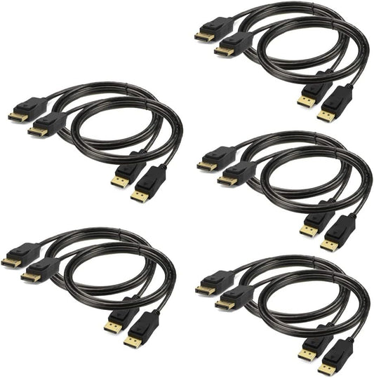 Crystal Clear 1440P@144Hz DisplayPort Cable 6ft x10
