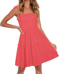 ZESICA Women's Summer Spaghetti Strap Mini Dress for Style