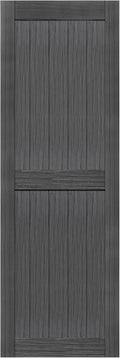 S&Z TOPHAND 28in x 84in Deep Gray MDF Barn Door - Easy Assemble