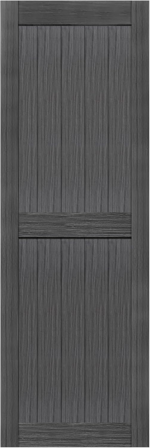 28in x 84in Deep Gray Barn Door for Elegant Interior Design