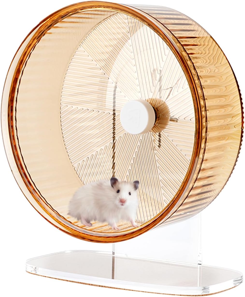 Super-Silent Hamster Exercise Wheel for Small Pets - 8.5in Yellow
