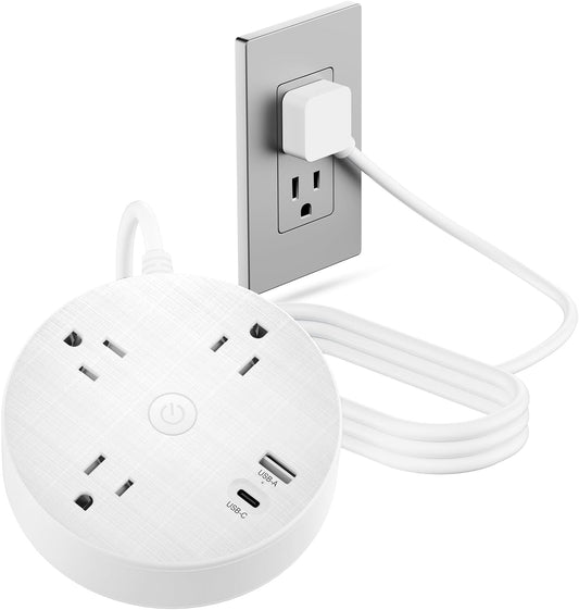 20W USB-C Fast Charging Surge Protector Power Strip - ETL Listed