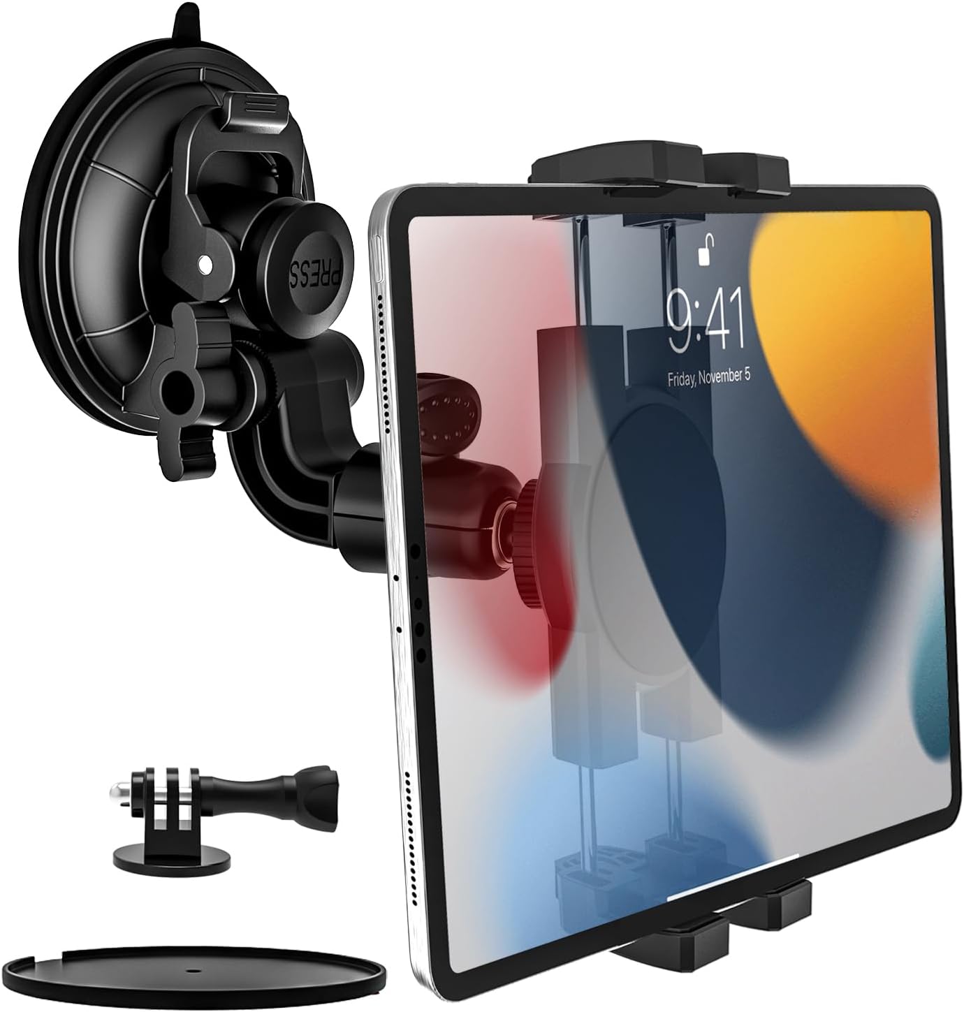 Heavy Duty Suction Car Tablet Mount for Windshield & Dashboard
