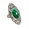 Pure 925 Sterling Silver Turquoise Ring for Women US 9 - Boho
