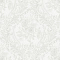 Floral Peel and Stick Wallpaper Grey Damask - Removable Vintage Look