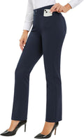 Stelle Women Dress Pants Business Casual Straight Leg 30in - Smart