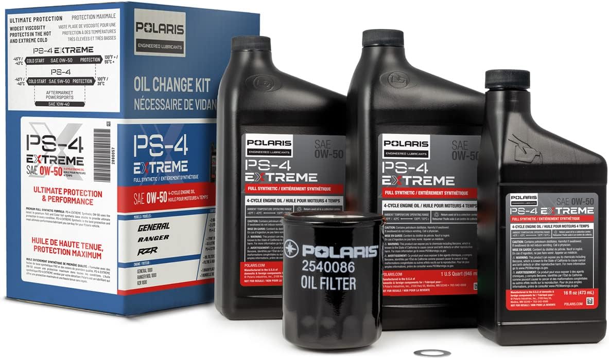 Polaris PS4 Oil Change Kit for RANGER, GENERAL, RZR Models