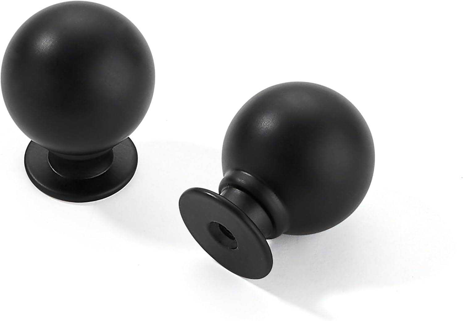 30 Pack 1 Inch Vintage Ball Matte Black Cabinet Knobs for Drawers