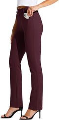 Willit Women's Yoga Dress Pants Straight Leg - Office Comfort