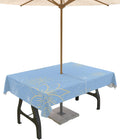 Outdoor Tablecloth with Umbrella Hole 60 x 120 in - Waterproof Patio