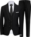 Men's Slim Fit 5-Piece Suit Set with Stretch - Tailored Two-Button are